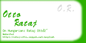 otto rataj business card